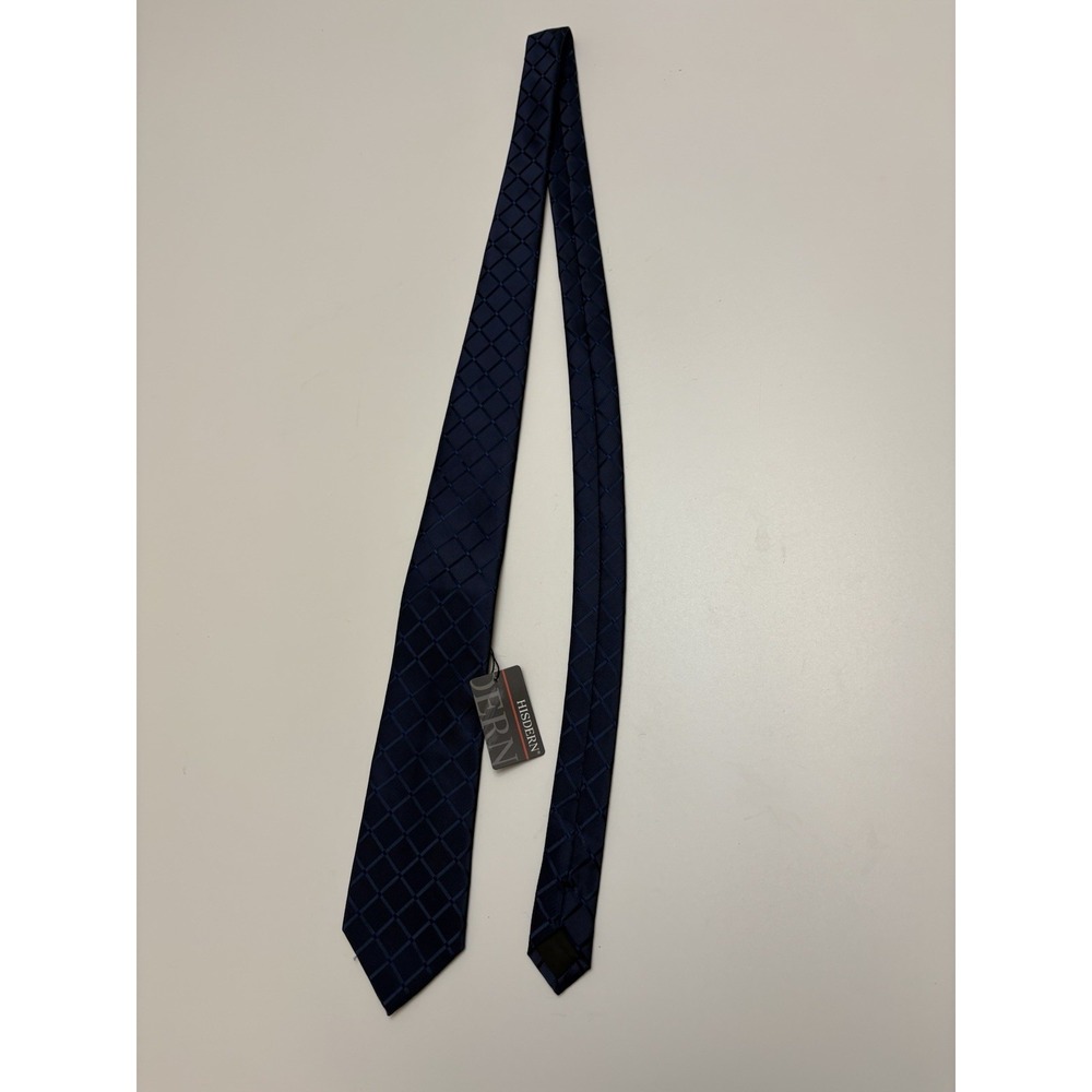 NWT Men's Hisdern Blue Patterned Silk Tie